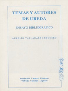 Temas y autores de Úbeda. Aurelio Valladares Reguero