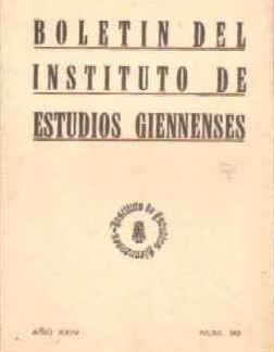 Boletín del instituto de estudios giennenses. Núm. 98. Octubre-Diciembre 1978.