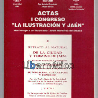 Congreso “La Ilustración y Jaén”. Homenaje a un ilustrado; José Martínez de Mazas